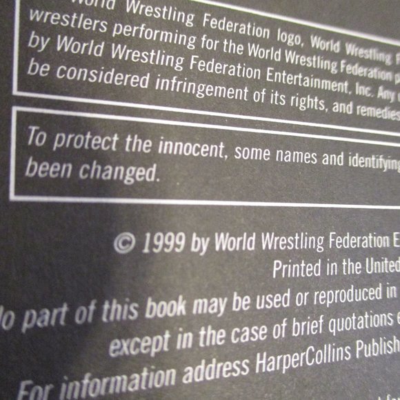 WWE Mankind Vintage 1999 Mick Foley Medium Black Brown White WWF Wrestling Book - Picture 6 of 7